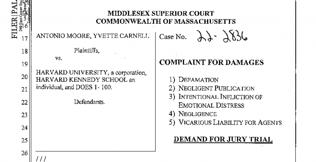 screenshot of legal complaint
